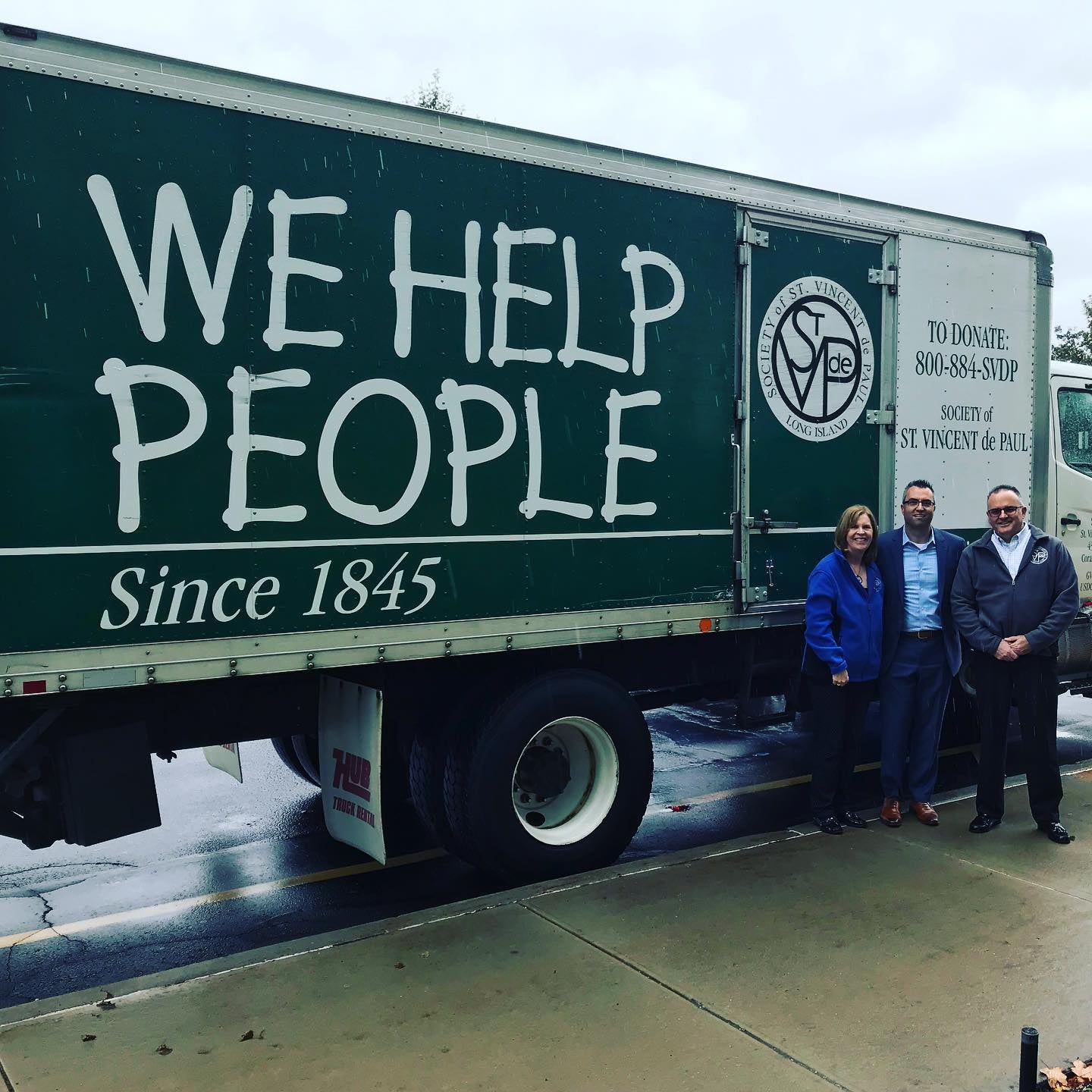 We Help People written on St. Vincent DePaul truck