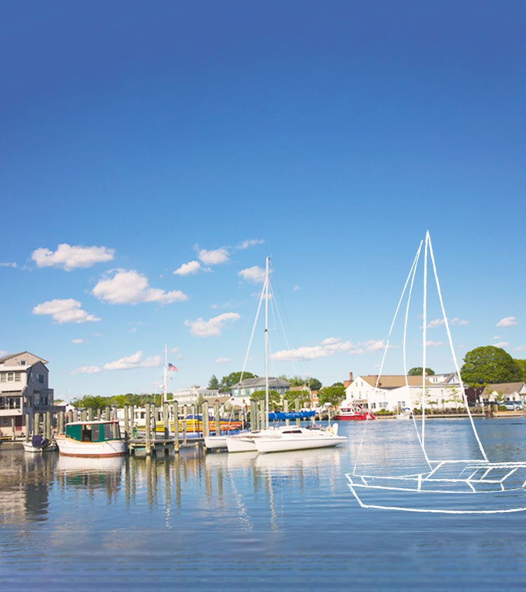 Sail boat coming into harbor mobile