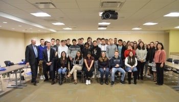 William Floyd High School field trip group shot