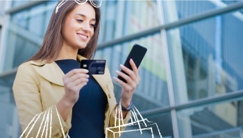 Woman Shopping with Credit Card to Build Credit