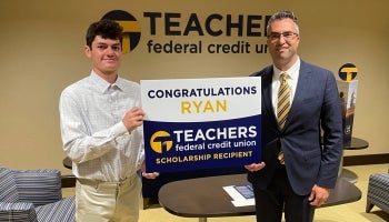 High school senior receives college scholarship from Teachers Federal Credit Union