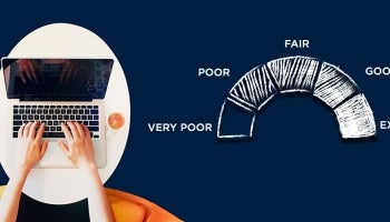 Check credit score online – it can range from very poor to excellent.